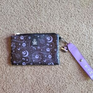 Nightmare Before Christmas Black and Purple Wristlet